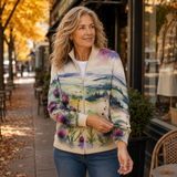 Zelda™ | Cardigan con Zip e Motivo Scozzese