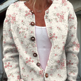 Cardigan Vintage Floreale per Donna Aurora Roma