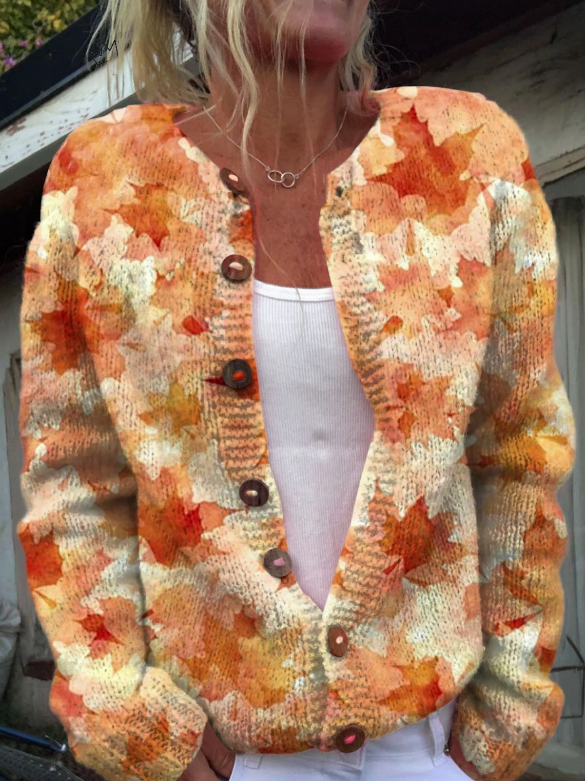 Cardigan Vintage in Maglia per Donna Aurora Roma