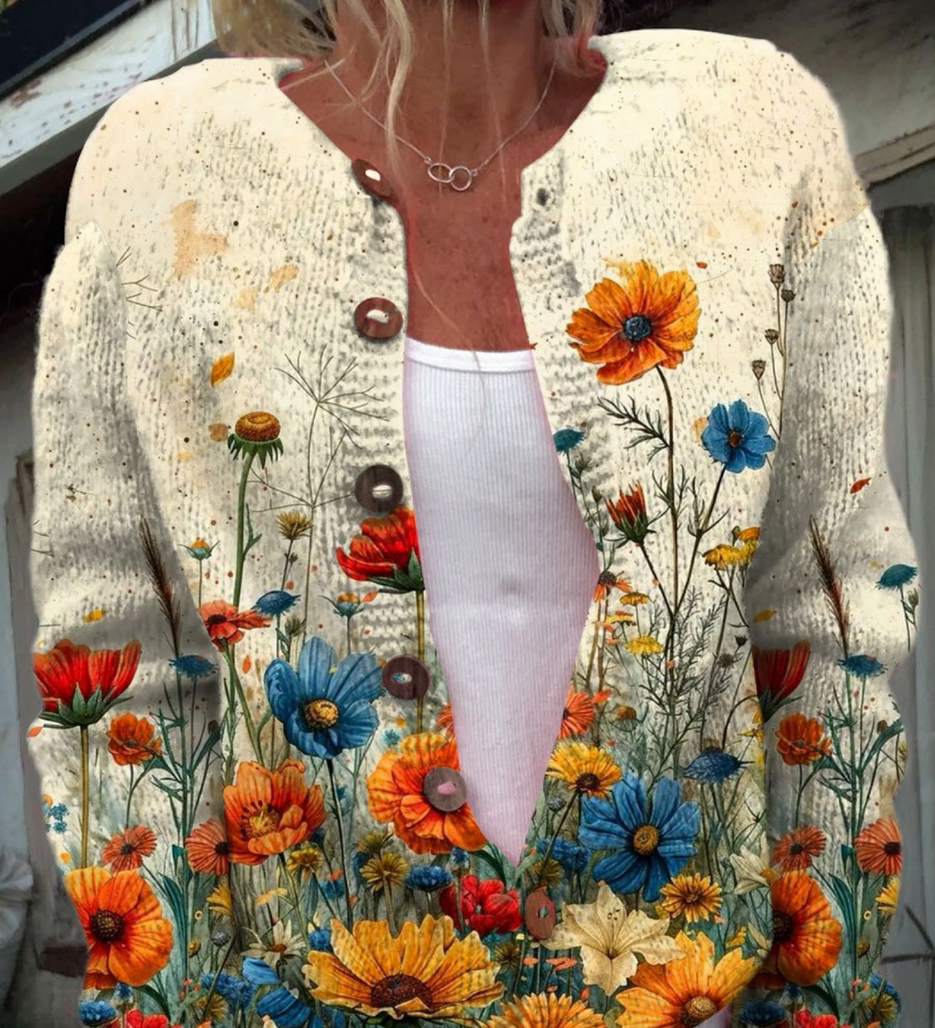 TANSY | Vintage Floral Print Cardigan