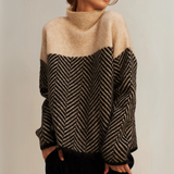 Norah | Maglione in Cotone con Collo Alto Elegante