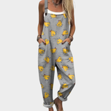 Salopette – Comfy Oversized Jumpsuit with Bird Illustration