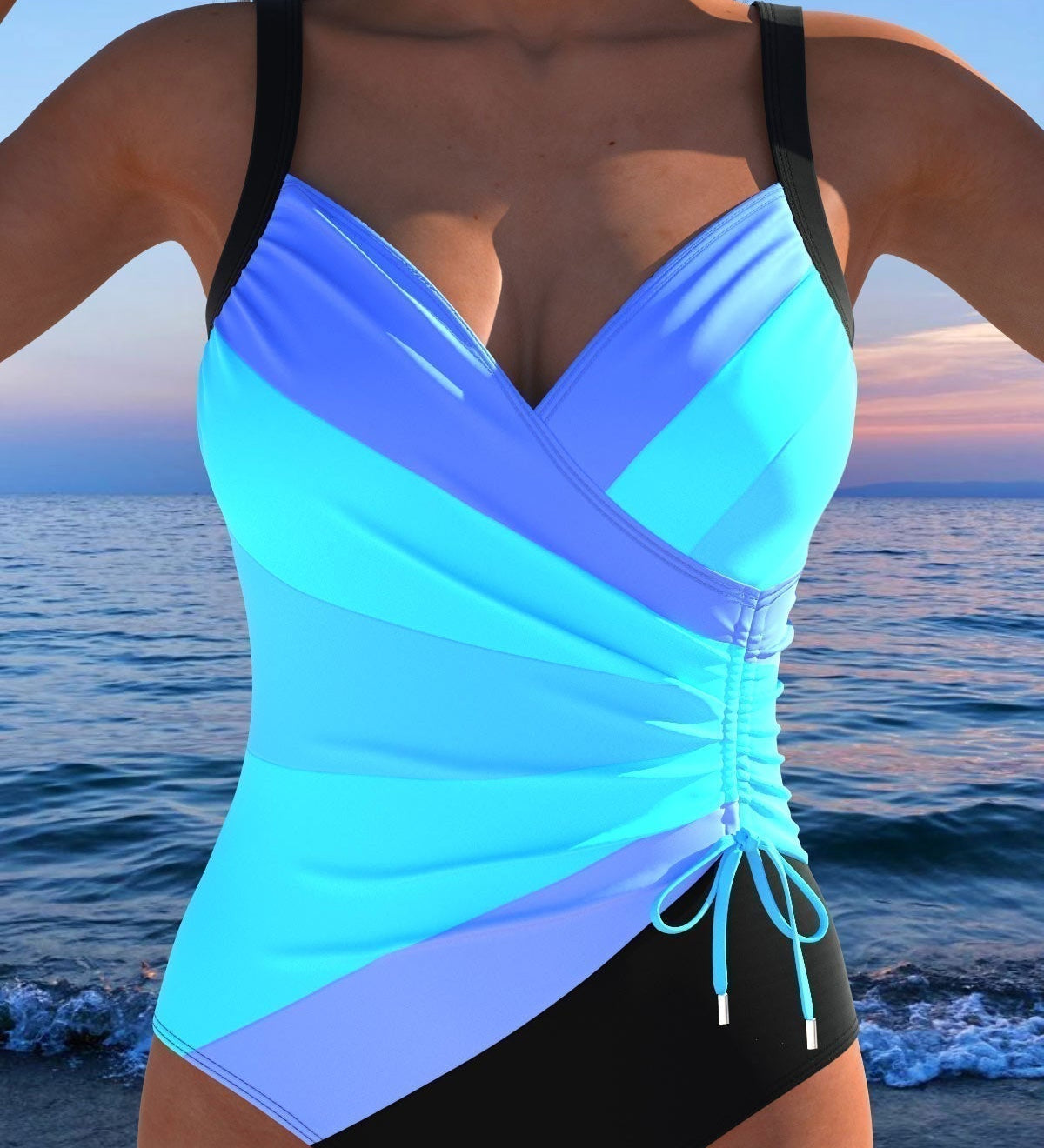 Siracusa - Costume da Bagno Elegante con Motivo Colorato