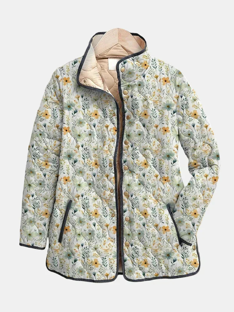 Nola | Giacca Trapuntata con Elegante Stampa Floreale