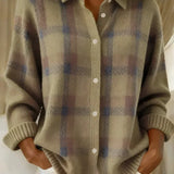 Taylor™ | Comfy Plaid Knit Cardigan