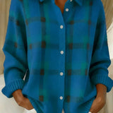 Kelsey™ | Cardigan a Quadri in Maglia Morbida