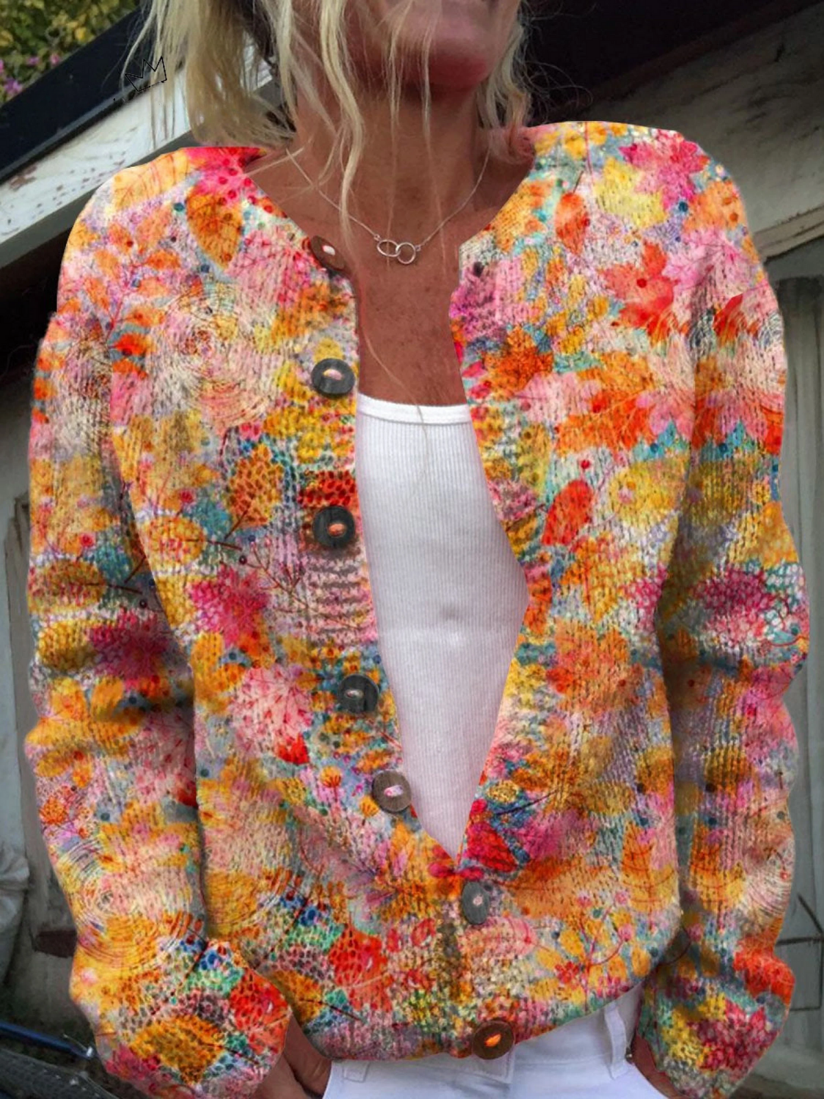 Cardigan Vintage in Maglia per Donna Aurora Roma