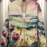Zelda™ | Cardigan con Zip e Motivo Scozzese