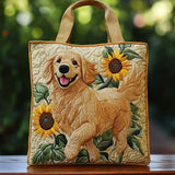 Borsa artigianale trapuntata con Golden Retriever