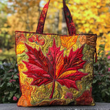 Borsa artigianale trapuntata con acero al tramonto