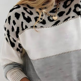 Diane | Maglione a Maglia con Dettagli Leopardo