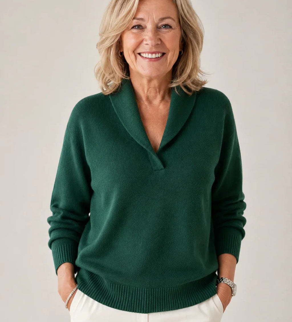 ANTONINE - SOFT V-NECK JUMPER FOR WOMEN