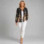 Cardigan Vintage con Motivo Floreale per Donne Aurora Roma