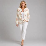 Cardigan Vintage Floreale per Donna Aurora Roma