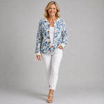 Cardigan Vintage a Fiori con Bottoni per Donna Aurora Roma