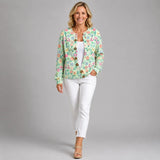 Cardigan Vintage con Motivo Floreale per Donne Aurora Roma