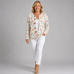 Cardigan Vintage a Motivo Floreale per Donna Aurora Roma