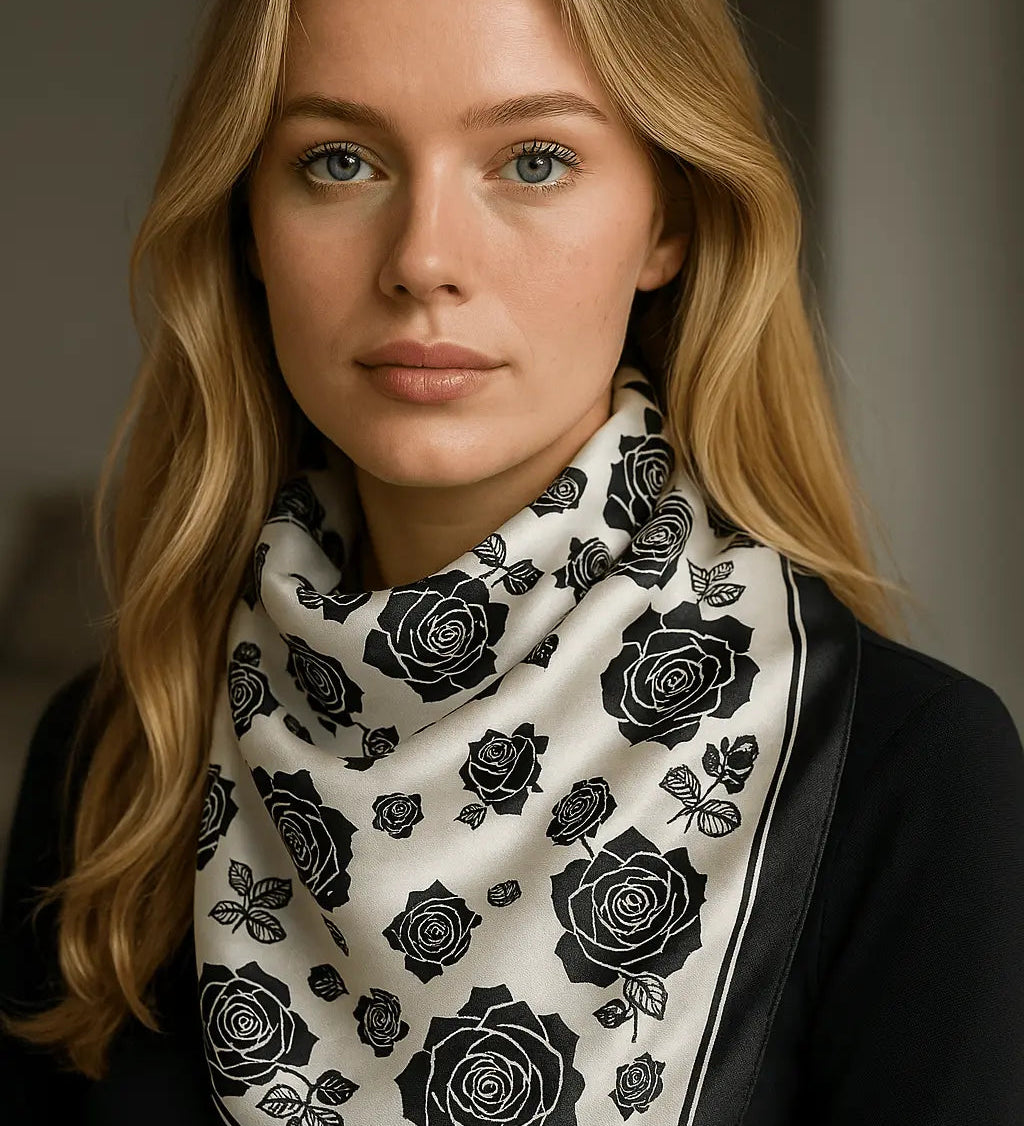 Elodie-huivi (100 % seta – 68 cm)