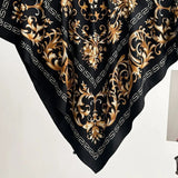 Galina Musta Foulard (100 % Seta - 88 cm)