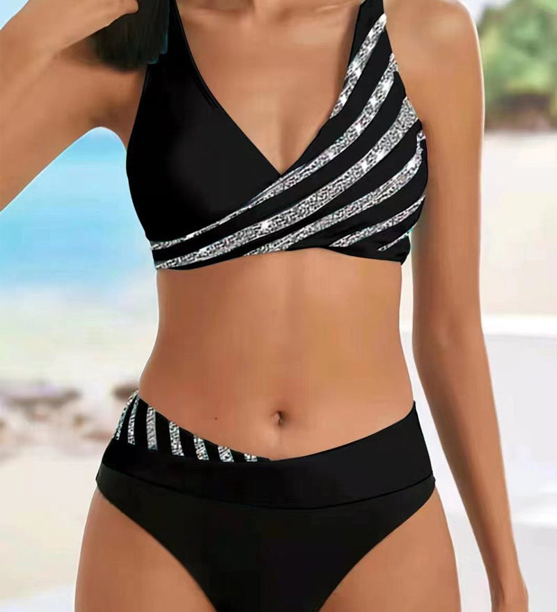 Mona - Bikini con Stampa in Toni Caldi