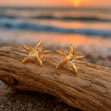 Orecchini a forma di stella marina