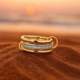 Anello in oro con zirconi