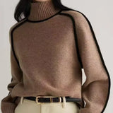 Donna | Elegante Maglione con Collo Alto