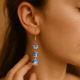 Orecchini blu e bianchi