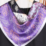 Violetta - sciarpa all'uncinetto (100% seta - 68cm)